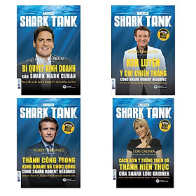 Combo 4 Cuốn Shark Tank (Bí Quyết Kinh Doanh + Rèn Luyện Ý Chí Chiến Thắng + Thành Công Trong Kinh Doanh Và Cuộc Sống + Cách Biến Ý Tưởng Triệu Đô Thành Hiện Thực) (Tặng kèm Kho Audio Books)