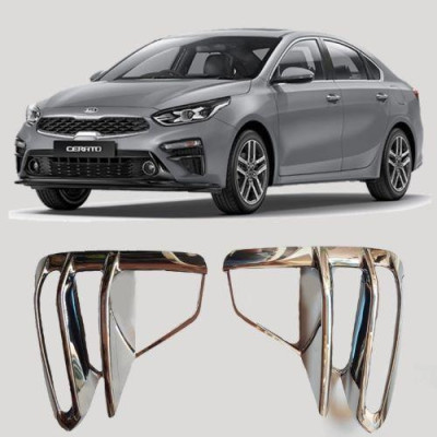 ỐP VIỀN ĐÈN GẦM TRƯỚC MẠ CROM DÀNH CHO XE KIA CERATO 2019