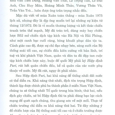 Tổng Hành Dinh Trong Mùa Xuân Toàn Thắng - Hồi Ức