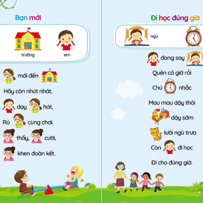 Sách - Tuyển tập Thơ - Truyện - Đồng dao - Câu đố cho bé từ 0-6 tuổi (sách có kèm file nghe) giúp trẻ tập nói tập đọc