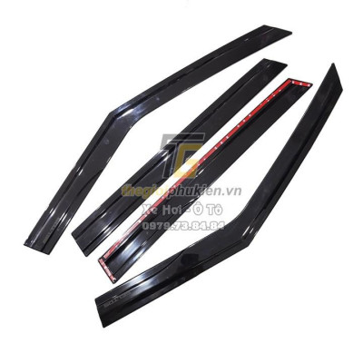 Bộ vè che mưa KIA Seltos 2020 nhựa ABS đen Thái cao cấp