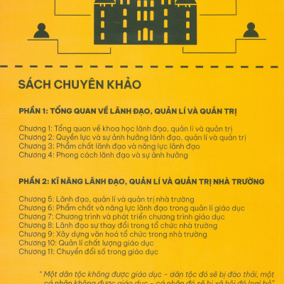 Phát Triển Năng Lực Lãnh Đạo, Quản Lí & Quản Trị Nhà Trường (Sách Chuyên Khảo) 