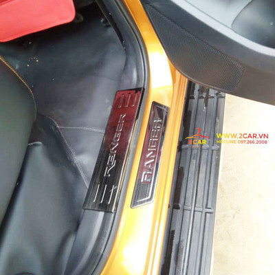 Bộ Ốp Bậc Cửa, Trong Ngoài Xe Ford Ranger 2016 - 2023 chất liệu Titan