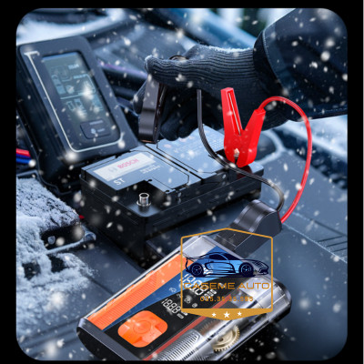 Bơm Lốp Ô Tô Kiêm Kích Bình Ắc Quy Roadman 8800mAh – Bơm Hơi Ô Tô Xe Máy, Cứu Hộ Khẩn Cấp, Sạc Pin USB, Màn Hình LED Hiển Thị Áp Suất - Hàng Chính Hãng