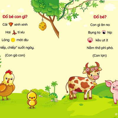 Sách - Tuyển tập Thơ - Truyện - Đồng dao - Câu đố cho bé từ 0-6 tuổi (sách có kèm file nghe) giúp trẻ tập nói tập đọc