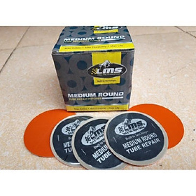 Hộp miếng vá lốp LMS dành cho ô tô, xe máy Medium Round - Hàng chính hãng