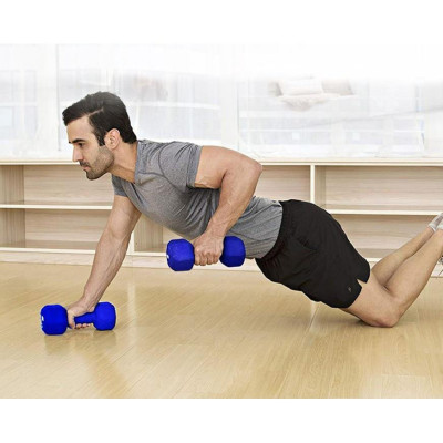 Bộ Cặp Tạ Tay 2kg Bọc Cao Su (Tổng 4kg) -Hàng Cao Cấp Chính Hãng