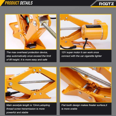 Bộ nâng kích gầm điện 12V ô tô, xe hơi cao cấp nhãn hiệu ROGTZ TY-45EJ công suất 150W sử dụng cho các xe có trọng tải dưới 5 tấn
