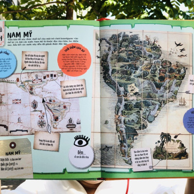 Sách Khám Phá - 80 Bản Đồ Vòng Quanh Thế Giới - Khám Phá Thế Giới Cùng Cuốn Bản Đồ Khổng Lồ, Gồm 52 Tấm Bản Đồ Minh Họa Sinh Động -  Á Châu Books, Bìa Cứng, In Màu