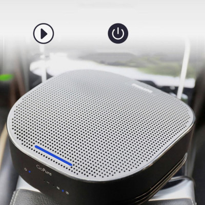 Máy lọc không khí ô tô Philips hút mùi hôi, chất gây ô nhiễm vi khuẩn, vi rút GoPure GP5301 đèn báo 3 chế độ - Hàng nhập khẩu