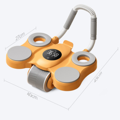 Con lăn tập bụng - Dụng cụ tập gym tại nhà thế hệ mới 2 bánh có chỗ để tay tiện dụng, tặng miếng thảm+ Cáp Sạc