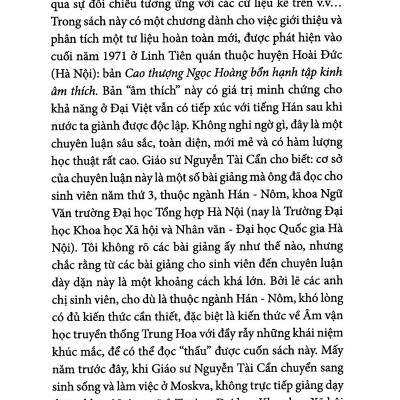 Nguyễn Tài Cẩn - Học Giả Bất Yếm, Bất Quyện