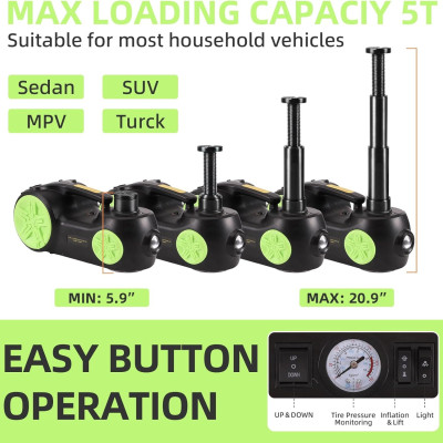 Quà Tặng Kèm - Bộ nâng kích gầm điện, kiêm máy bơm lốp có chế độ cài đặt áp suất lốp tự ngắt. Thương hiệu Đức - ROGTZ, Bảng điều khiển kỹ thuật số cao cấp TY-003 - Hàng Nhập Khẩu