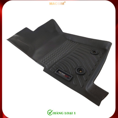 Thảm lót sàn xe ô tô Toyota Hilux 2008-2014 (sd) Nhãn hiệu Macsim chất liệu nhựa TPE cao cấp màu đen
