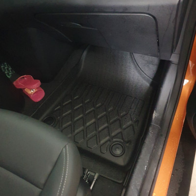 Thảm lót sàn 1 lớp sd1 xe ô tô Vinfast Herio Green - nhãn hiệu Macsim chất liệu nhựa TPE cao cấp màu đen