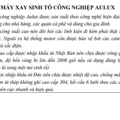 Máy Xay Sinh Tố Công Nghiệp Cao Cấp Aulux AP-2268 (2200W) - Màu Ngẫu Nhiên - Hàng Chính Hãng