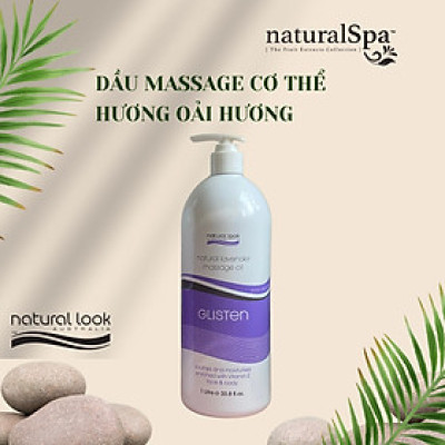 Dầu massage cơ thể, giúp dưỡng ẩm, duy trì làn da mịn màng, tươi trẻ - Natural Look Glisten Lavender Body Massage Oil