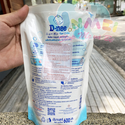 Dung Dịch Giặt Quần Áo Cho Bé D-Nee - Túi 600ml (Xanh)