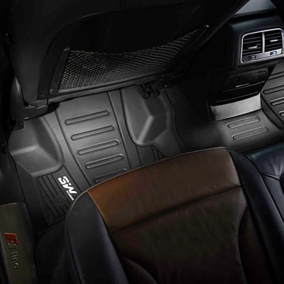 Thảm lót sàn xe ô tô Audi Q7 2015- đến nay Nhãn hiệu Macsim 3W chất liệu nhựa TPE đúc khuôn cao cấp - màu đen