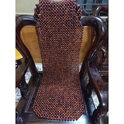 Tấm đệm lót ghế xe ôtô bằng hạt gỗ trắc đỏ đen 