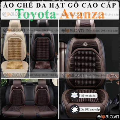 Áo trùm lót bọc ghế da xe ô tô Toyota Avanza da hạt gỗ tự nhiên CAO CẤP