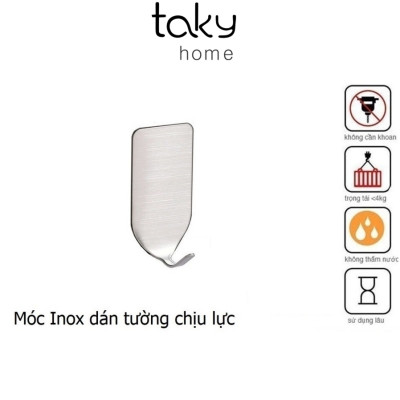 Móc Inox Treo Đồ Dán Tường Siêu Dính, Móc Giá Rẻ Tiện Dụng, Treo Đồ Đa Năng Dễ Dàng Sử Dụng Trong Gia Đình, Văn Phòng. - TakyHome 2001