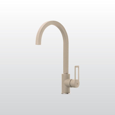 Vòi rửa chén Malloca MF-062 Đồng thau sơn giả đá (màu kem) - Hàng Chính Hãng