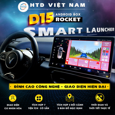 Siêu phẩm  D15 Rocket chuyển đổi màn hình Android ô tô - Cấu hình khủng RAM 8GB/ RAM 265GB/ QCM-6125