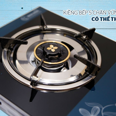 Combo Bếp gas dương đơn kính họng thường SUNHOUSE SHB212KT Kèm Van Dây - Hàng Chính Hãng