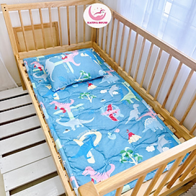 Bộ nệm đi học cho bé tiểu học, mẫu giáo 80x150cm Katina House, vải cotton satin hàn quốc đẹp, mềm mát