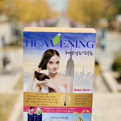 Combo 01 chai Dầu Gội & 01 Dầu Xả chăm sóc tóc suôn mượt  cao cấp Heavening Perfect TẶNG KÈM Hộp & Túi đựng