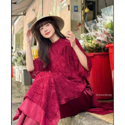 Rập giấy A0 áo dài voan 2 lớp AD45 - nguyên bộ - rập bé