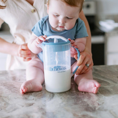 [ AC234 ] Bình Trộn Sữa Công Thức Dr. Brown’s, giúp giảm thiểu lượng không khí bị trộn lẫn vào sữa ( màu xanh )