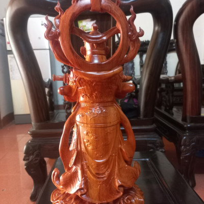 Tượng hộ pháp bằng gỗ hương đá cực đep kt cao 47×20×14cm  