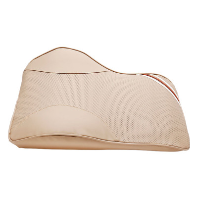 Tựa Lưng Ô Tô Cao Su Non Bọc Da CIND QF004 Màu Kem