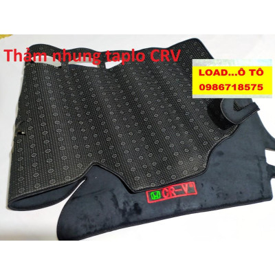 Thảm Taplo Chống Nắng Xe Honda CRV 2022-2018 Mẫu Da Carbon, Nhung Lông Cừu Có Lớp Chống Trượt