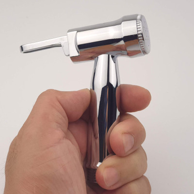 Tay xịt vệ sinh Nhựa ABS mạ Chrome tăng áp Eurolife EL-H06 (Trắng bạc)