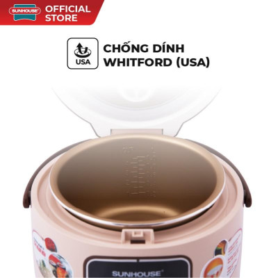 [Hàng Chính Hãng] Nồi cơm điện mini SUNHOUSE 1L SHD8208C