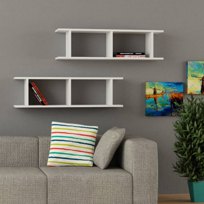 Kệ gỗ trưng bày kiểu dáng thanh lịch SMLIFE Wellard