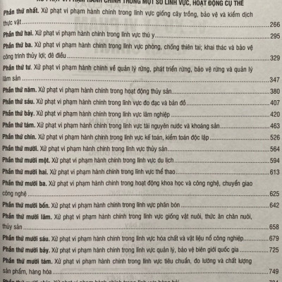 Chỉ dẫn tra cứu và áp dụng pháp luật về xử lý vi phạm hành chính  (được sửa đổi, bổ sung năm 2020) - Quyển 1 