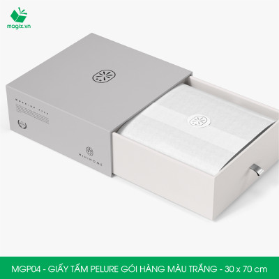 MGP04 - 30x70 cm - 500 tấm giấy Pelure trắng gói hàng, giấy chống ẩm 2 mặt mịn, giấy bọc hàng thời trang