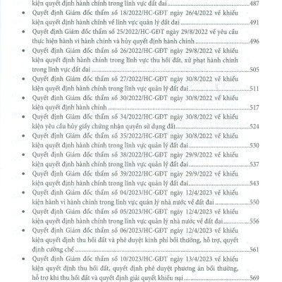 Kỹ Năng Giải Quyết Vụ Án Hành Chính Trong Lĩnh Vực Quản Lý Đất Đai Và Thực Tiễn Xét Xử Của Toà Án Nhân Dân - Tái Bản Lần Thứ Nhất, Có Sửa Đổi, Bổ Sung Theo Luật Đất Đai Năm 2024 