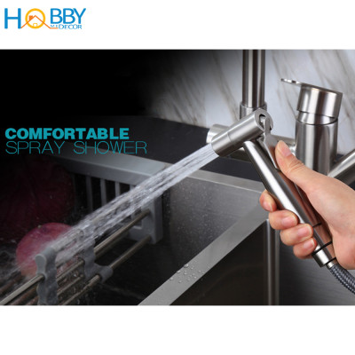 Vòi rửa chén nóng lạnh đa năng kèm vòi xịt inox 304 Hobby Home Decor RCG