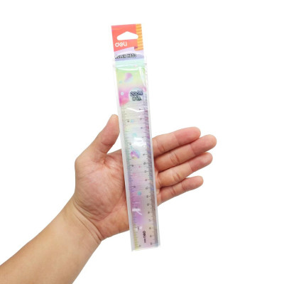Thước Kẻ Màu Cực Quang 20 cm - Deli EH653