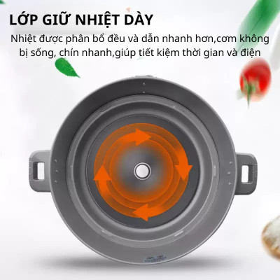 Nồi cơm điện SOWUN SW690 0.8L, lòng nồi 5 lớp, phủ lớp chống dính cao cấp an toàn cho sức khỏe