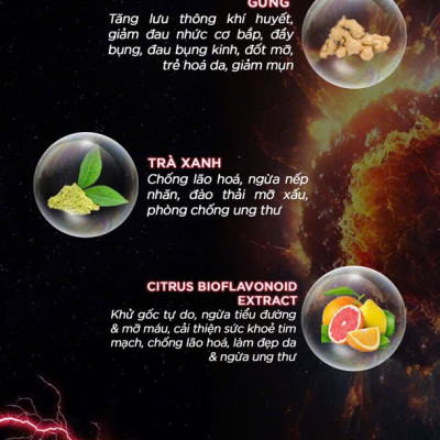 DMAXX thức uống bổ sung vitamin năng lượng không đường DAMODE 74 gói màu đỏ mỗi gói 2,2gr