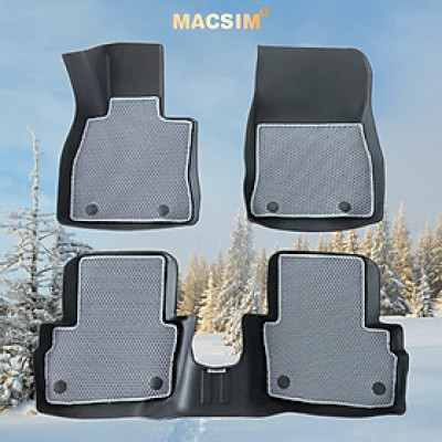 Thảm ô tô sd3 2 lớp dạng lưới lục giác Mazda 2 2016- nay (ghi) - bề mặt cao su siêu sạch - Macsim