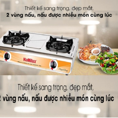 Bếp gas dương đôi Namilux NA-701ASM - Hàng chính hãng