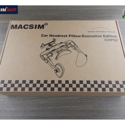 Gối tựa đầu ô tô cao cấp nhãn hiệu Macsim mã CHP02B màu nâu