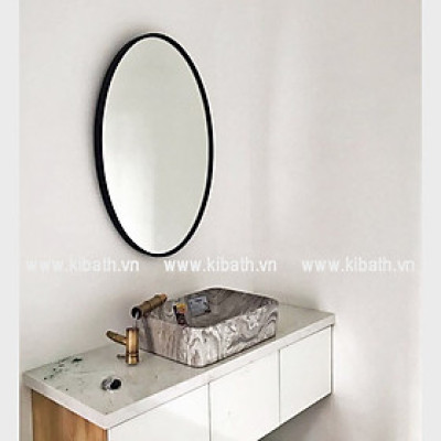 Gương Soi Hình Elip Khung Nhôm, KB-154